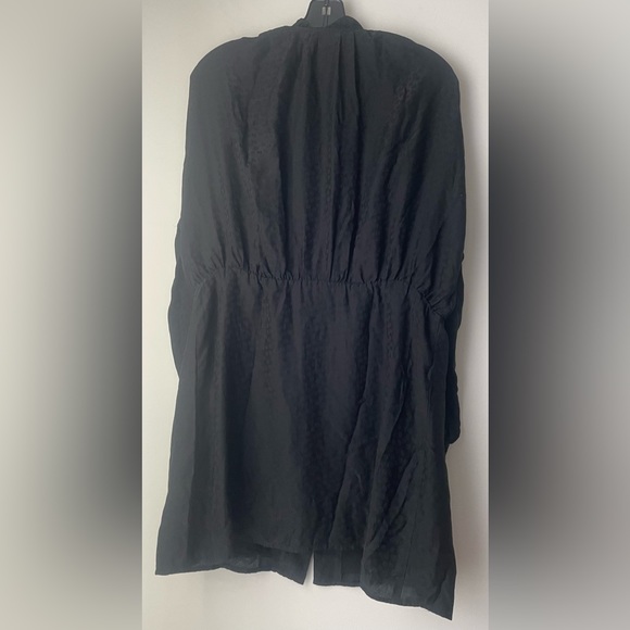 The Kooples Rent The Runway Black Floral Print Silk Dress Size 2 - Picture 4 of 10